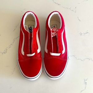 Brand New Red Kids Size 3 Old Skool Vans